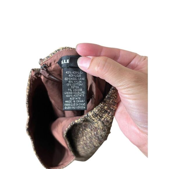 Ellen Tracy Brown Wool Blend Skirt Size 4 - Picture 8 of 8